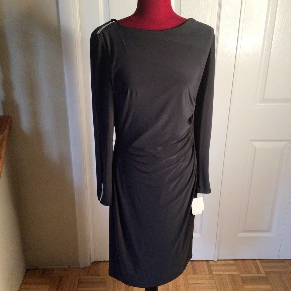 NWT Betsey & Adam crystal LBD‎ dress sz 8